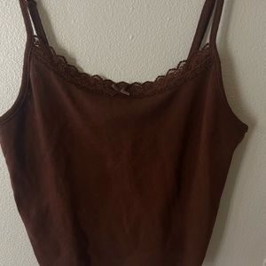 American eagle brown lace cami